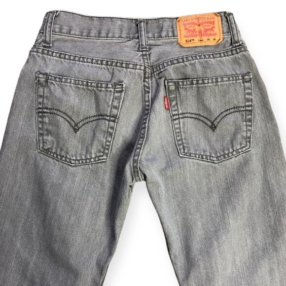 Levis Grey 514 Regular Fit Straight Denim Jeans - Picture 4 of 5